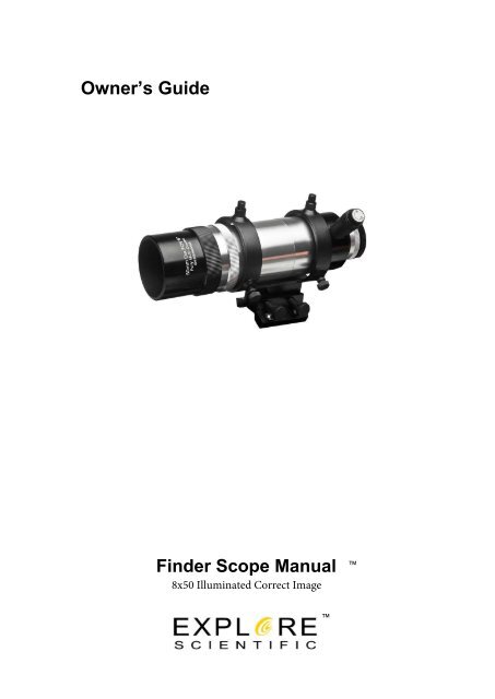 8x50 Illuminated Correct Image Finderscope ... - Explore Scientific