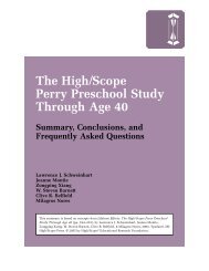 The High/Scope Perry Preschool Study Through Age 40