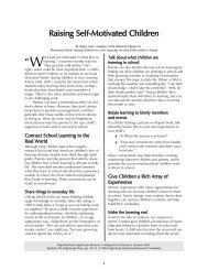 Raising Self-Motivated Children - High/Scope Educational Research ...