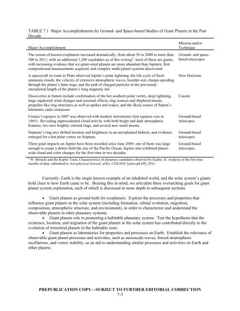 Vision and Voyages for Planetary Science in the - Solar System ...