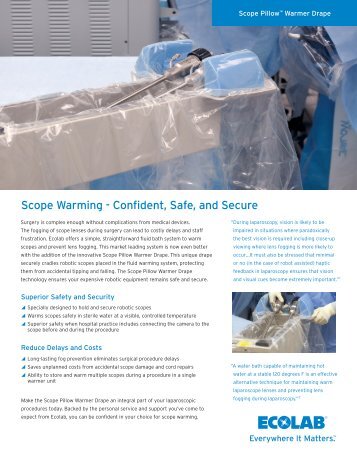 Scope Warming - Confident, Safe, and Secure - Ecolab Health