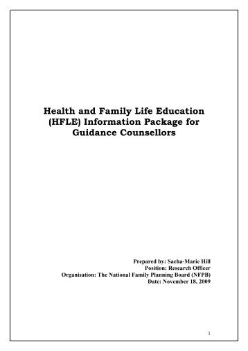 Vision for the Health and Family Life Education Scope and Sequence