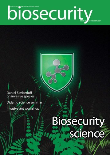 Biosecurity science Biosecurity science - Biosecurity New Zealand