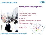The Major Trauma Triage Tool - London Trauma Office