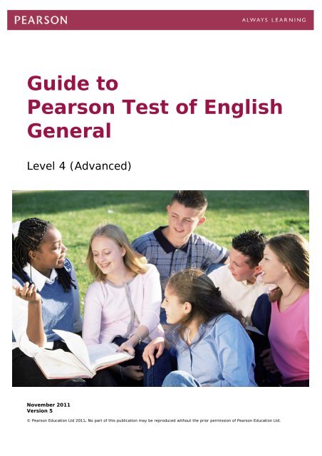 Guide - Pearson Test of English