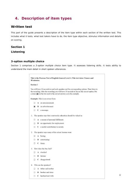 Guide - Pearson Test of English