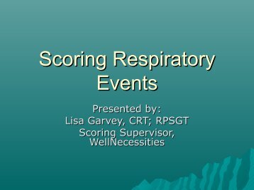 Scoring Respiratory Events - Well Necessities