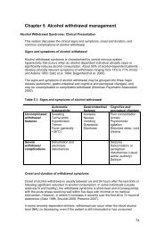 Chapter 5 Alcohol withdrawal management