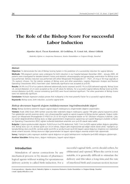 the role of the bishop score for successful labor induction