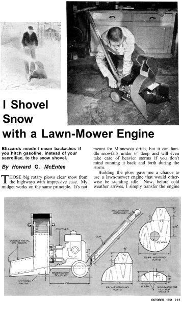 I Shovel Snow with a Lawn-Mower Engine - Vintage Projects