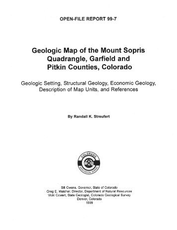 Geologic Map of the Mount Sopris