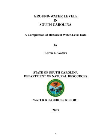 ground-water levels in south carolina - SC Department of Natural ...
