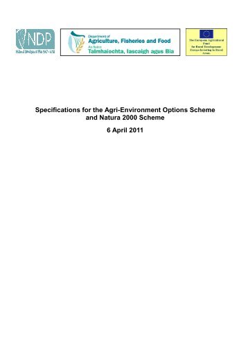 Specifications for the Agri-Environment Options Scheme and Natura ...