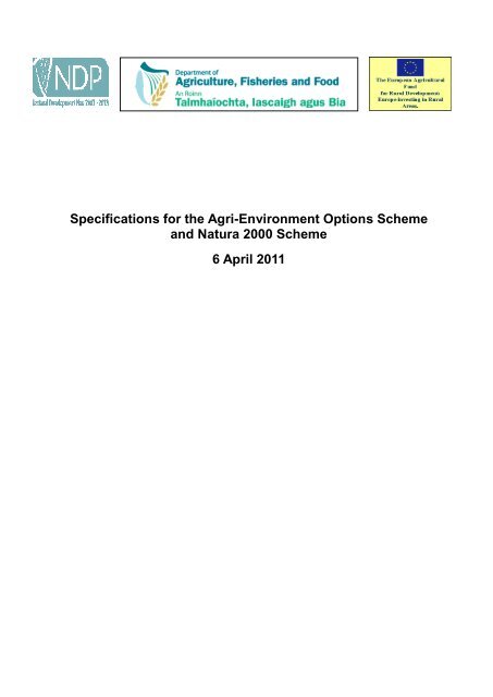 Specifications for the Agri-Environment Options Scheme and Natura ...