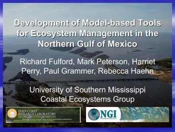 Development of Model-based Tools for Ecosystem Management in ...
