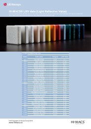 Hi-Macs LRV Colour Codes 2013