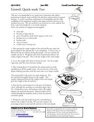 Quick-wash Test - Cornell Local Roads Program - Cornell University