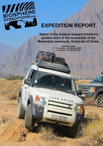 Status of the Arabian leopard - Biosphere Expeditions