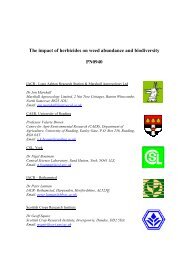 The impact of herbicides on weed abundance and biodiversity ...