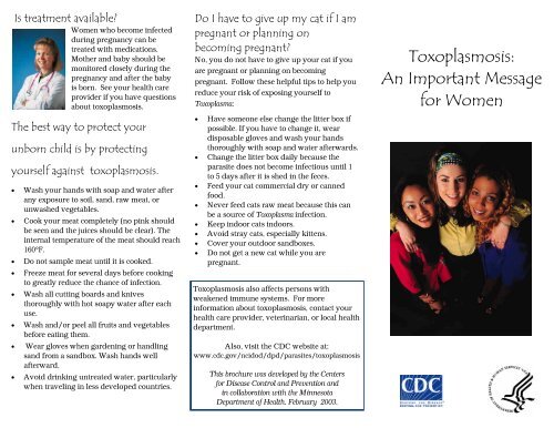 toxoplasmosis symptoms cdc