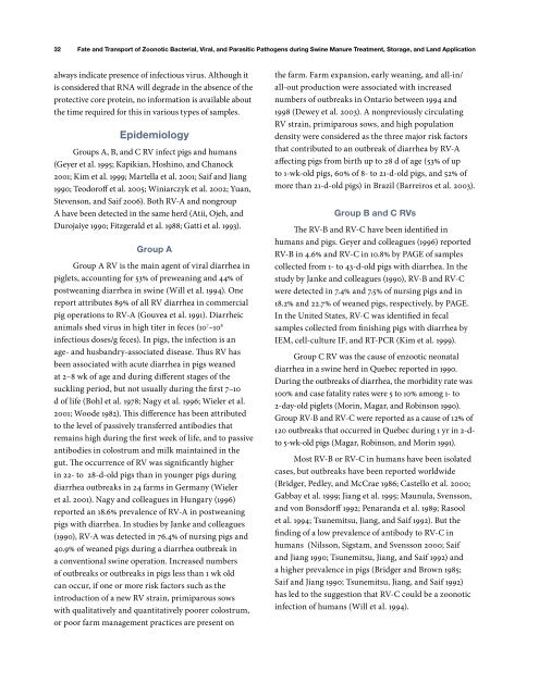 Fate and Transport of Zoonotic Bacterial, Viral, and - The Pork Store ...