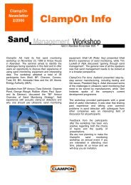 ClampOn AS held its first sand monitoring workshop on November ...