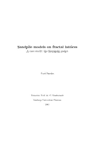 Sandpile models on fractal lattices - bascoe
