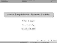 Abelian Sandpile Model: Symmetric Sandpiles - Harvey Mudd ...