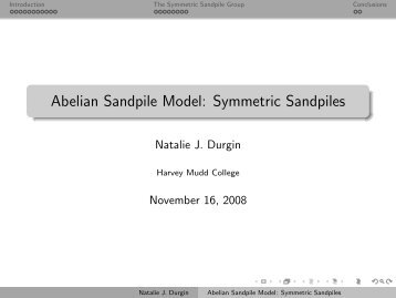 Abelian Sandpile Model: Symmetric Sandpiles - Harvey Mudd ...