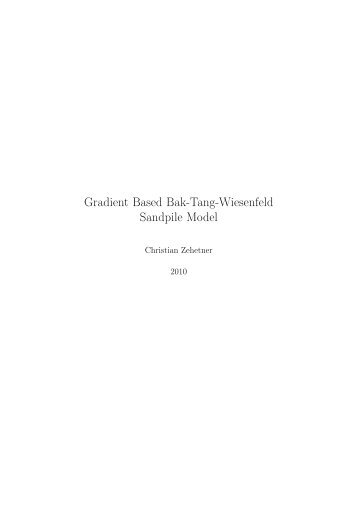 Gradient Based Bak-Tang-Wiesenfeld Sandpile Model