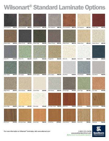 Seamfil Color Chart Wilsonart