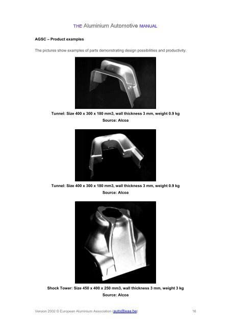 Manufacturing – Casting methods - European Aluminium Association