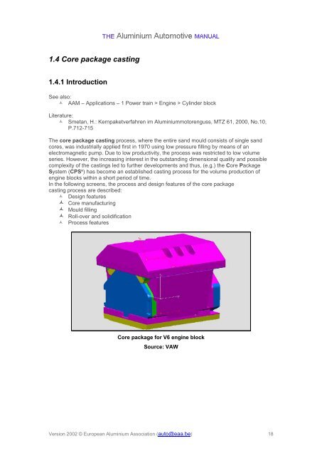 Manufacturing – Casting methods - European Aluminium Association