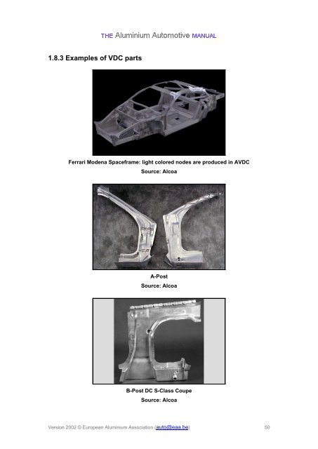 Manufacturing – Casting methods - European Aluminium Association