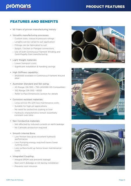 GRP Pipe and Fittings Product Guide PDF - Promains