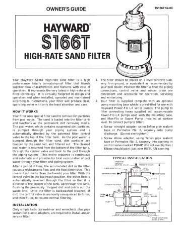 Hayward S166T High-Rate Sand Filter - Hayward Pools