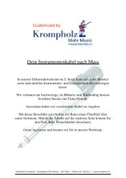 Dein Instrumentenkabel nach Mass - Krompholz