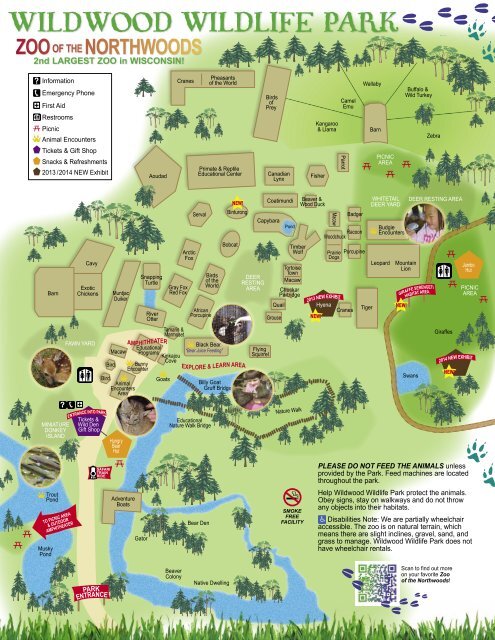 click here to enlarge map - Wildwood Wildlife Park
