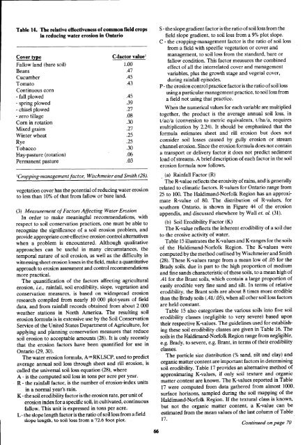 Soil Report - Agriculture et Agroalimentaire Canada