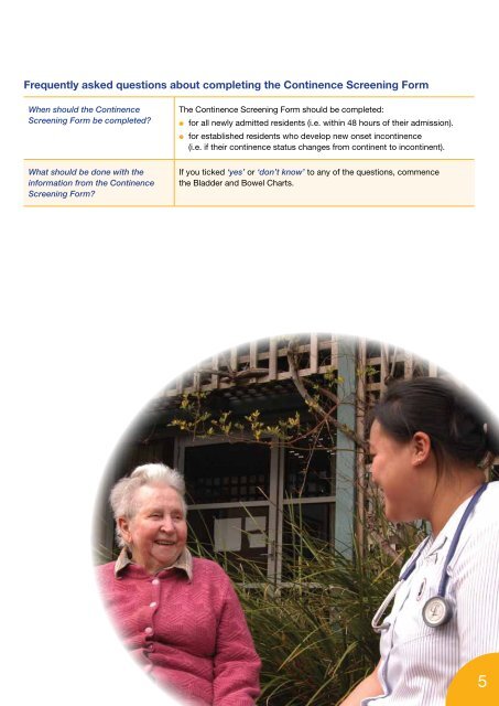 Continence Tools for Residential Aged Care - Bladder and Bowel ...