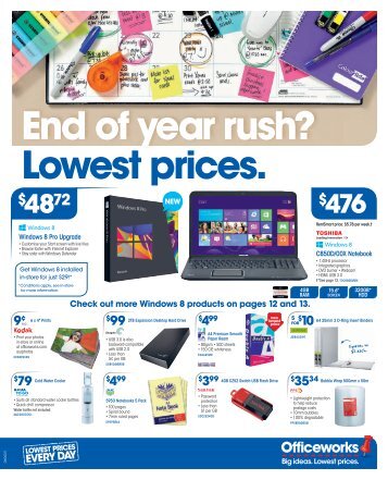 End of year rush? Lowest prices. - Officeworks