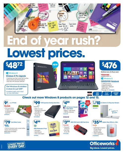 End Of Year Rush Lowest Prices Officeworks