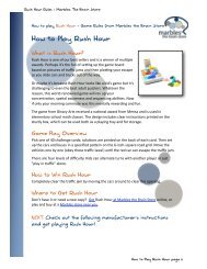 Rush Hour Rules .PDF - Marbles: The Brain Store
