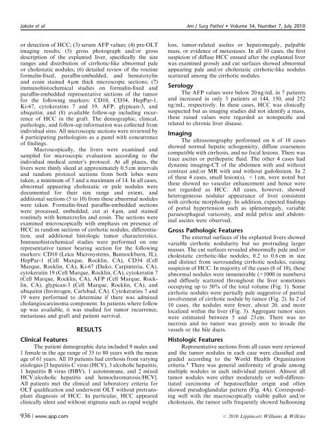 Diffuse Cirrhosis-like Hepatocellular Carcinoma - Rush University ...