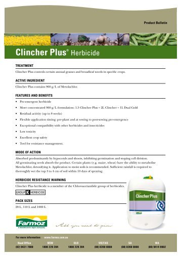 Clincher Plus® Herbicide - Farmoz