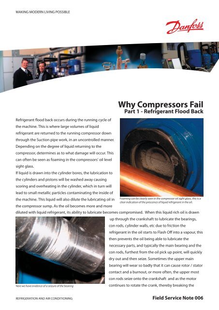 Why Compressors Fail Why Compressors Fail - Danfoss