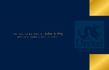 Inauguration Program [PDF] - Drexel University