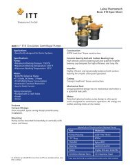 SS-16 Brass E10 Spec Sheet ecocirc® E10 - Xylem Applied Water ...