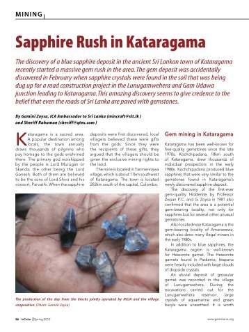 Sapphire Rush in Kataragama - National Gem & Jewellery Authority