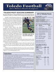 Toledo Football Game Notes - University of Toledo Athletics